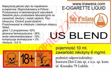 US BLEND  6mg/ml poj. 10ml LIQUID INAWERA