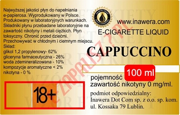 CAPPUCCINO poj. 100ml INAWERA LIQUID bez nikotyny