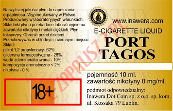 PORT TAGOS poj. 10ml INAWERA LIQUID bez nikotyny