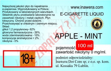 APPLE-MINT  poj. 100ml DUETY INAWERA LIQUID bez nikotyny