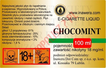 CHOCOMINT 18mg/ml poj. 100ml INAWERA LIQUID