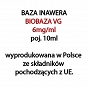 5 x INAWERA BIO BAZA 6mg/ml 10ml, komplet 5 sztuk (50ml)