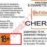 CHERRY poj. 10ml LIQUID INAWERA bez nikotyny