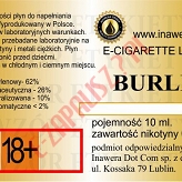 BURLEY poj. 10ml INAWERA LIQUID bez nikotyny