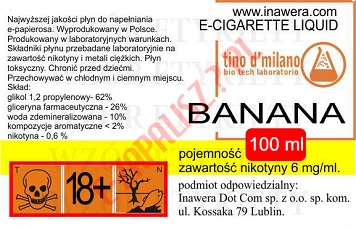 BANANA  6mg/ml poj. 100ml LIQUID INAWERA