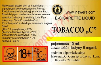 TOBACCO-C  6mg/ml poj. 10ml INAWERA LIQUID