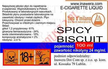 SPICY BISCUIT 24mg/ml poj. 100ml LIQUID INAWERA