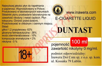 DUNTAST  poj. 100ml INAWERA LIQUID bez nikotyny