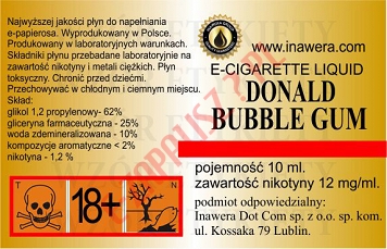 DONALD BUBBLE GUM 12mg/ml poj. 10ml INAWERA LIQUID