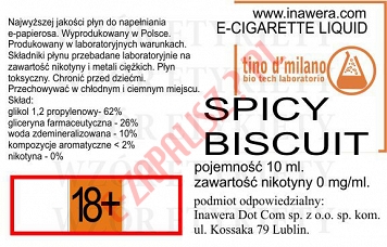 SPICY BISCUIT poj. 10ml LIQUID INAWERA bez nikotyny