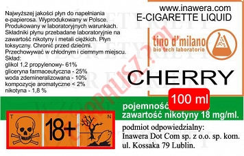 CHERRY 18mg/ml poj. 100ml LIQUID INAWERA