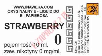 STRAWBERRY poj. 10ml BAYCA LIQUID bez nikotyny