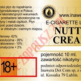 NUTTY CREAM  poj. 10ml LIQUID INAWERA  bez nikotyny