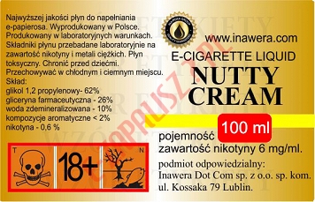 NUTTI CREAM  6mg/ml poj. 100ml INAWERA LIQUID