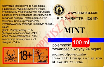 MINT 24mg/ml poj. 100ml INAWERA LIQUID