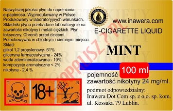 MINT 24mg/ml poj. 100ml INAWERA LIQUID