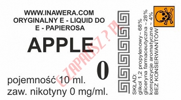 APPLE  poj. 10ml BAYCA LIQUID bez nikotyny