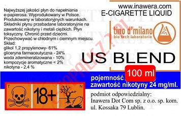 US BLEND 24mg/ml poj. 100ml LIQUID INAWERA