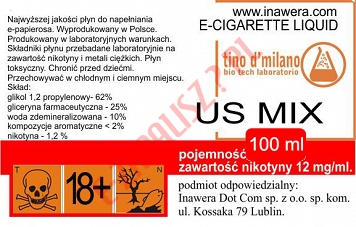 US MIX 12mg/ml poj. 100ml LIQUID INAWERA