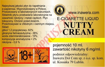 NUTTY CREAM  6mg/ml poj. 10ml LIQUID INAWERA