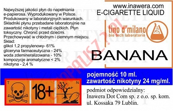 BANANA 24mg/ml poj. 10ml LIQUID INAWERA