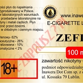 ZEFIR poj. 100ml LIQUID INAWERA bez nikotyny