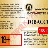 TOBACCO poj. 100ml INAWERA LIQUID  bez nikotyny