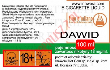 DAWID 18mg/ml poj. 100ml LIQUID INAWERA