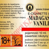 MADAGASKAR VANILLY 12mg/ml poj. 10ml LIQUID INAWERA