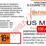 US MIX  poj. 100ml LIQUID INAWERA bez nikotyny