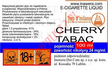 CHERRY TABAC 24mg/ml poj. 100ml LIQUID INAWERA