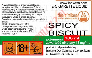 SPICY BISCUIT 18mg/ml poj. 100ml LIQUID INAWERA