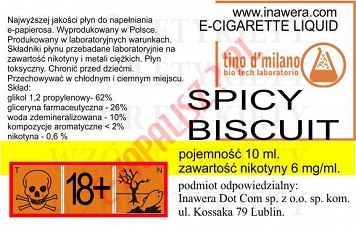 SPICY BISCUIT  6mg/ml poj. 10ml LIQUID INAWERA