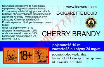 CHERRY-BRANDY 24mg/ml poj. 10ml DUETY INAWERA LIQUID - produkt wycofany