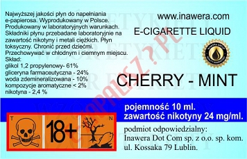 CHERRY-MINT 24mg/ml poj. 10ml DUETY INAWERA LIQUID