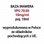 5 x BAZA VPG 70:30 18mg/ml 10ml, baza bez dodatku wody, komplet 5 sztuk (50ml)