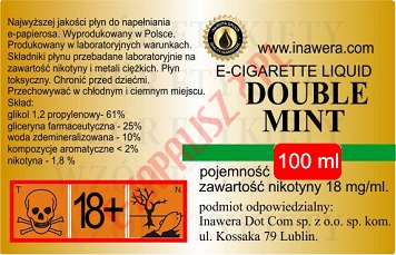 DOUBLE MINT 18mg/ml poj. 100ml INAWERA LIQUID