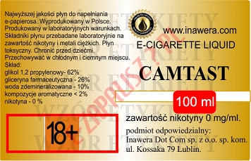 CAMTAST  poj. 100ml LIQUID INAWERA bez nikotyny