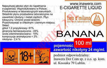 BANANA 24mg/ml poj. 100ml LIQUID INAWERA