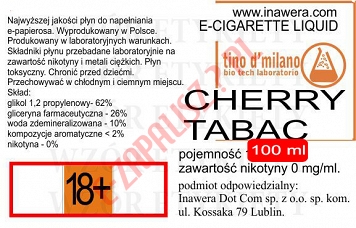 CHERRY TABAC poj. 100ml LIQUID INAWERA bez nikotyny