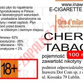 CHERRY TABAC poj. 100ml LIQUID INAWERA bez nikotyny