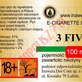 3 FIVE 18mg/ml poj. 100ml INAWERA LIQUID