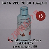 BAZA VPG 70:30 18mg/ml - 100ml baza bez dodatku wody