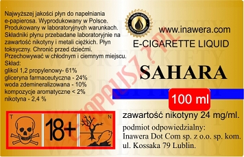 SAHARA 24mg/ml poj. 100ml INAWERA LIQUID