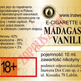 MADAGASKAR VANILLY poj. 10ml LIQUID INAWERA bez nikotyny