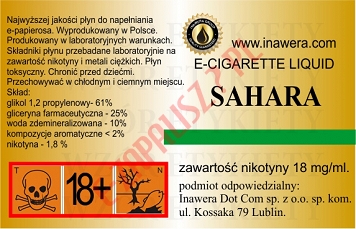 SAHARA 18mg/ml poj. 10ml INAWERA LIQUID