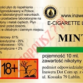 MENTHOL - MINT 18mg/ml poj. 10ml LIQUID INAWERA