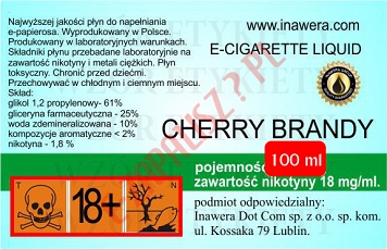 CHERRY-BRANDY 18mg/ml poj. 100ml DUETY INAWERA LIQUID