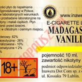 MADAGASKAR VANILLY  6mg/ml poj. 10ml LIQUID INAWERA