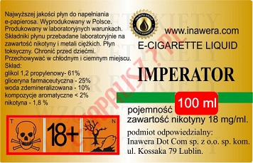 IMPERATOR 18mg/ml poj. 100ml INAWERA LIQUID